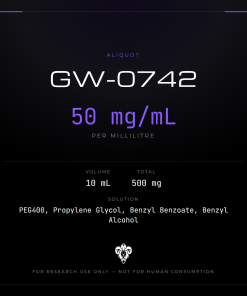 GW-0742  Aliquot Vial 10ml/50mg per ml/500mg