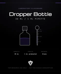 30mL Glass Dropper Bottle with 1mL Pipette